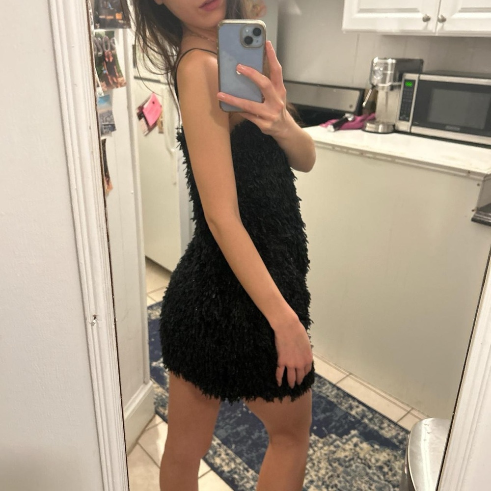 Designer Feather Mini dress